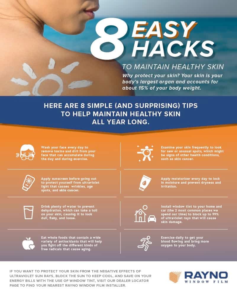 8 Easy Hacks to Maintain Health Skin 8 Easy Hacks To Maintain Healthy Skin Infographic